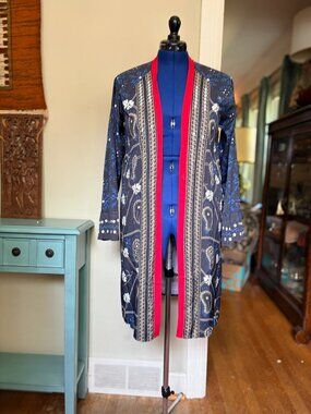 Boho Open Front Duster Cardigan Kimono Jacket